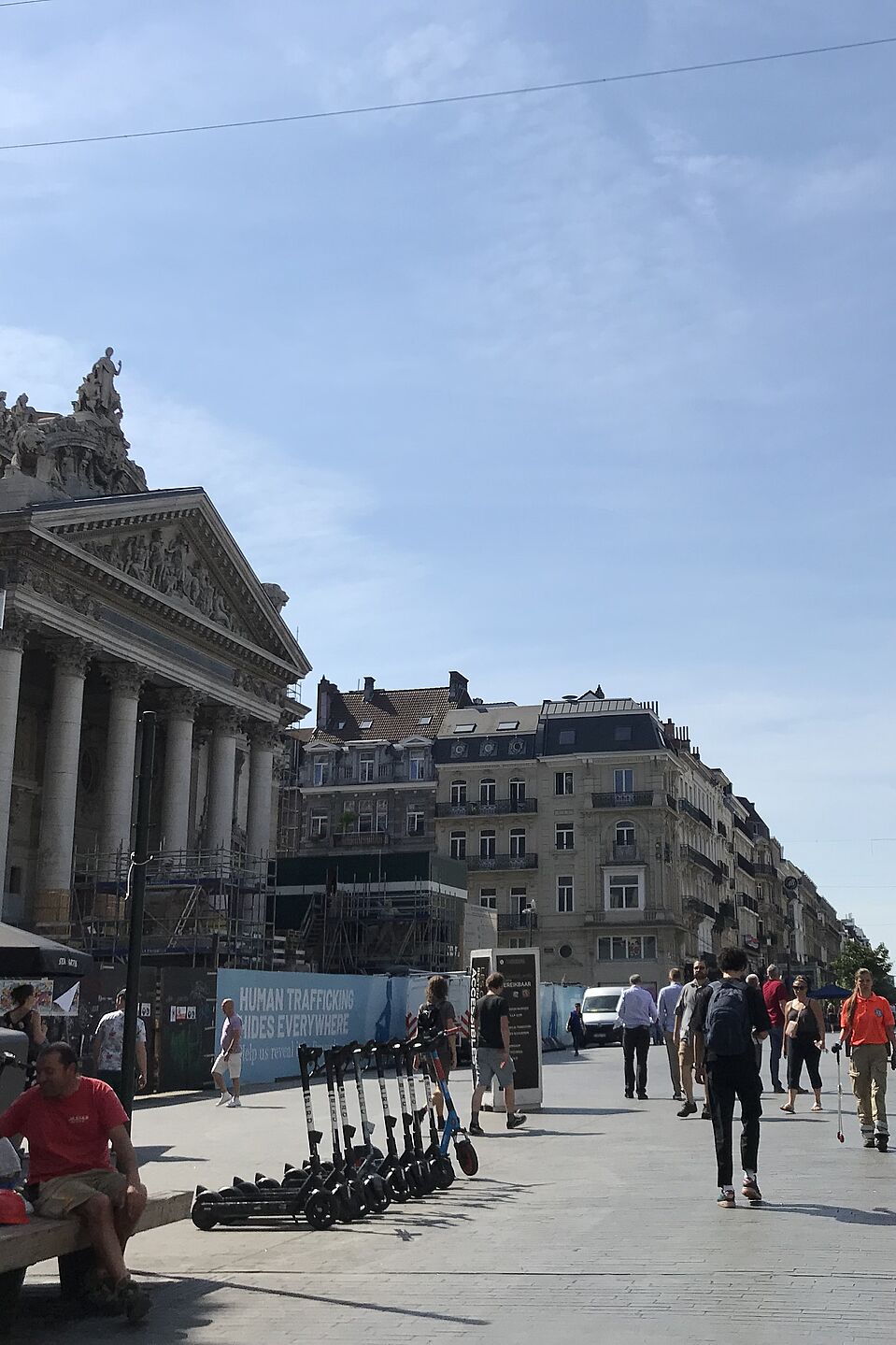 Brüssel Place de la Bourse: Start der Brüsseler Vélorution. Brüssel Place de la Bourse: Start der Brüsseler Vélorution.