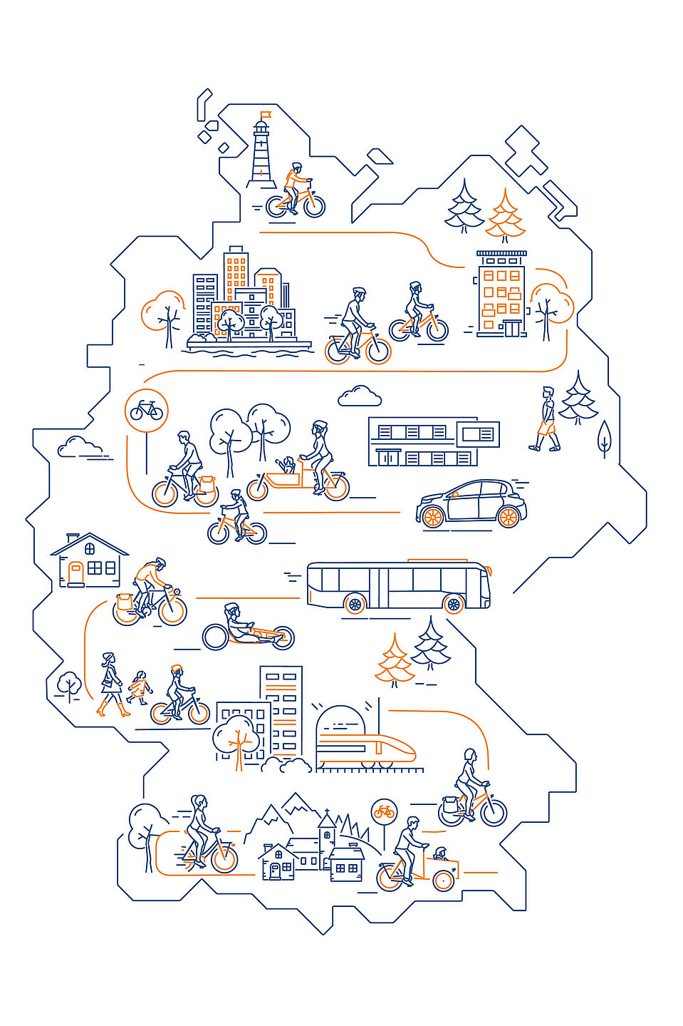 Fahrradland-Plus Deutschland-Karte Fahrradland-Plus Deutschland-Karte